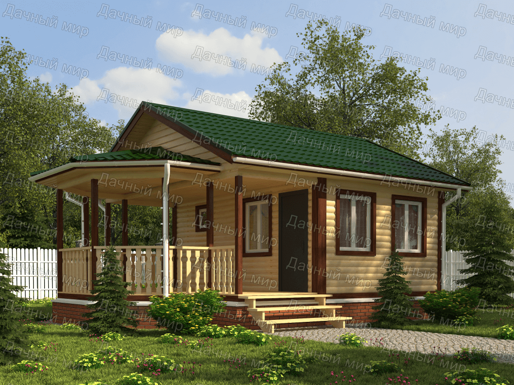 Проекты домов с верандой - под ключ, цены на строительство в Красноярске